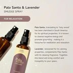 Palo Santo & Lavender Smudge Spray by Aromafume | 1 x 100ml / 3.38 fl oz l Aromatherapy | With Essential oils | Room Linen Spray | Natural Air freshners for home | Spiritual Meditation Accessories