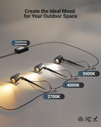 Sunco 6 Pack Garden Tree Flag Lights Outdoor [Luces para Jardin], LED Low Voltage Scope Spotlight with Connectors, 10W, Selectable CCT 2700K/4000K/5000K, 12V-24V, Beam Angle Adjustable, IP65 ETL