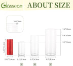 Glasseam Glass Hurricane Candle Holder Set of 6, Cylinder Candle Holders for Table Centerpiece, Modern Cylinder Vases for Centerpieces, Glass Candle Cylinders Clear Candle Vase Decorative for Wedding