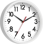 AKCISOT Wall Clock, Modern Small Wall Clocks Battery Operated 8 Inch, Silent Non-Ticking Analog Classic for Office, Home, Bathroom, Kitchen, Bedroom, School(White)