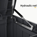 100 Gallon Outdoor Storage Box Waterproof Lockable Resin Deck Box Large, Patio Storage Bin for Pool Accessories Cushion Furniture, Garden Tools, UV-Resistant Outside Delivery Black