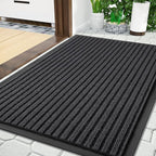 Yimobra Front Door Mat Outdoor Indoor Entrance, 100% Waterproof All-Season All Weather Doormat, Welcome Matt Outside Entry, Non Slip, Low Profile, Heavy Duty Patio Porch Floor Mats,29.5 x 17,Grey