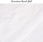 Cozy Line Home Fashions 100% Cotton Geometric Modern Zig Zag Stitch Solid White Quilt Bedding Set, Coverlet, Bedspread Lightweight for All Season (Chevron - White, Queen - 3 Piece)