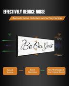 HLJ ART Be Our Guest Wall Decor: Farmhouse Bedroom Art Above Bed, 12" x 40" Framed Large Guest Room Signs, Rustic Country Decorative Plaques for Home Living Room Kitchen