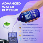 Concentrated Water flosser Rinse & mouthwash Teeth WHITENING | Add to Water Flossers| Fruit Flavor | 1 Pack = 16.9 fl.oz | Peroxide Free. Made in USA