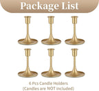 Sziqiqi Gold Candlestick Candle Holder - Taper Candles Holder for Table Centerpiece Metal Candle Holders for Wedding Anniversary Decorative Candle Stands for Advent Shabbat