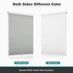 Changshade Cordless Cellular Shades, Light Filtering Honeycomb Shades for Windows, Pull Down Pleated Blinds, Easy to Install for Indoor Windows and French Doors,20" W x 50" H, Grey