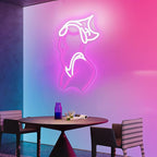 Lady Neon Signs Neon Signs for Wall Decor Pink White LED Light Sign for Preppy Room Decor Light Up Sign for Birthday Party Decoration USB Powered