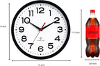 Atomic Wall Clock 14 Inch, Modern Clock Battery Operated Classic Analog Decorative for Kitchen, Living Room, Office, Bedroom, Bathroom (Black)