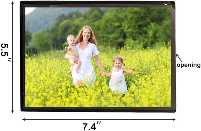 Sooyee 15 Pack Magnet Photo Frame Refrigerator 5x7,Magnetic Picture Holder, Magnetic Picture Frame Fridge(Black)