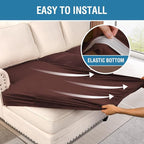 H.VERSAILTEX Velvet Stretch Sectional Couch Covers 3 Pieces Sofa Seat Cushion Covers L Shape Separate Cushion Couch Cover for Both Left/Right Sectional Couch (Large Sofa 2 Seater + 1 Chaise, Brown)