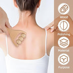 Ciieeo 2Pcs Wooden Massage Roller - Compact Handheld Tool for Foot Shoulder Neck and Waist Relaxation - Improve Sleep Quality