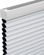 Changshade Cordless Cellular Shades, Blackout Honeycomb Shades for Windows, Room Darkening Pleated Blinds, Easy to Install for Indoor Windows and French Doors, 35" W x 72" H, White