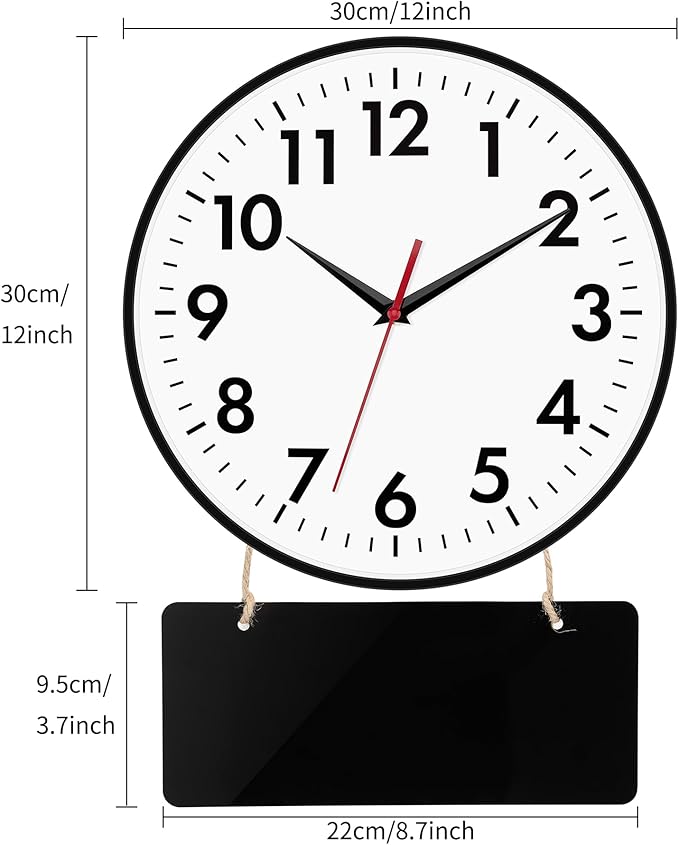 Lumuasky 4-Pack Silent Wall Clocks Time Zones with 4 Pcs Chalkboard and White Marker Pen – Battery Operated Clocks with Time Zones Multi Time Zone Clocks Perfect for Home, Office & Classroom