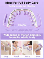 Anti Cellulite Massager Roller w/Detachable Roller Handles for Whole Body, Leg, Lumbar, Shoulder, Back, Arm Massage Stretch Roller Swelling Release Stress Relief Yoga Goods Dieting Equipment