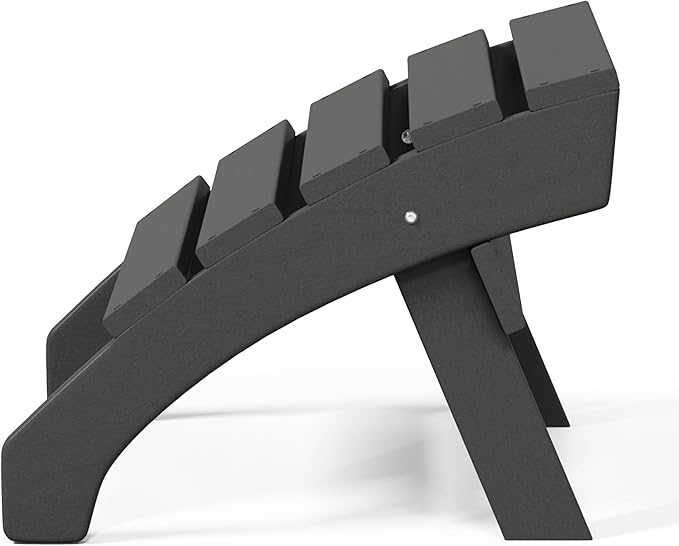 WestinTrends Dylan Outdoor Patio HDPE Adirondack Ottoman Footrest, Gray