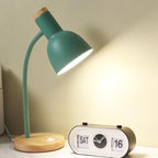 Table Lamp,Wooden Adjustable Desk Lamp,Dorm Lamp&Bedside Lamp for Living Room, Bedroom, Kids Room (Green)