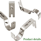 Frienda 6 Pcs Curtain Rod Brackets Adjustable Holder Wall for 1 Inch Diameter Curtain Rod General Bracket Hooks with Screws (Tinned Silver)