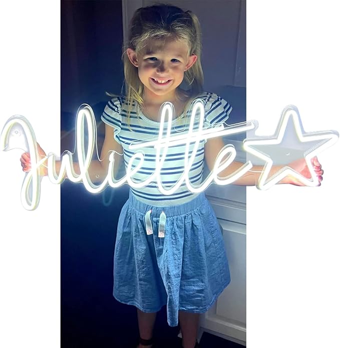 Custom Neon Signs for Wall Decor, CUSTOMNEON Personalized Neon Signs Customizable for Wedding Birthday Prom Party, Custom Neon Lights for Bedroom Bar Studio Beauty Salon Business Shop