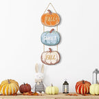 COLOR VALLEY ART Fall Pumpkin Welcome Sign Hello Fall Wood Hanging Decoration Autumn Wooden Signs Rustic Thanksgiving Decorative for Porch Home Wall Indoor Outdoor Decor, 9.8L''x8.6W''*3Pcs(Fall Pumpkins)