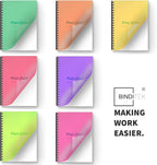 Binditek 20 Pack 10 Mil PVC Binding Presentation Covers, Letter Size, Square Corners, Un-Punched, Multi Color, Office Supplies