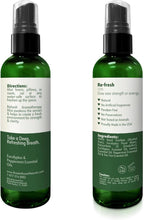 Refresh Aromatherapy Room Spray & Pillow Mist. Peppermint & Eucalyptus Essential Oil Spray, Linen Mist, Natural Car Air Freshener Bathroom Freshener & Closet Deodorizer by Brookethorne Naturals