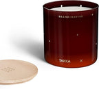 Skandinavisk TAKKA 'Fireplace' Scented Candle with 2 Wicks. Fragrance Notes: Hacked Pine, Haysmoke and Raw Wool. Masculine Scent. 14.1 oz.