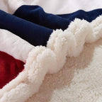 UKELER Flannel Sherpa Throw 60'' x 50'' Union Jack Fleece Blanket Soft Comfy Flannel Blanket Throws for Bed/Couch/Sofa/Office/Camping