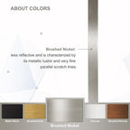 ANDY STAR Brushed Nickel Bathroom Mirror, 30x40” Oblong Mirror with Stainless Steel Metal Frame, Silver Oval Vanity Mirror for Over Sink, Modern Anti Rust Wall Mounted