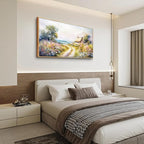 ZUITINGHUA Wood Framed Canvas Wall Art For Living Room Wall Decor For Bedroom Office Wall Decoration Country Road Landscape Paintings Farmhouse Pictures Artwork Room Aesthetic Home Decor 20x40 In