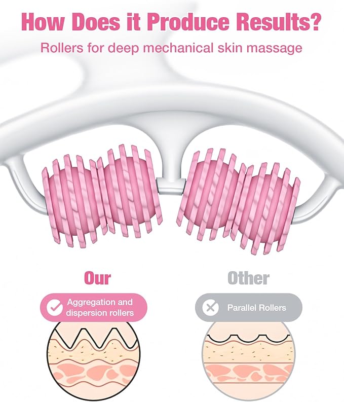 bedee Cellulite Massage Tool, Lymphatic Drainage Massager, Fascia Massage Tool for Arms, Legs, Stomach, Blue