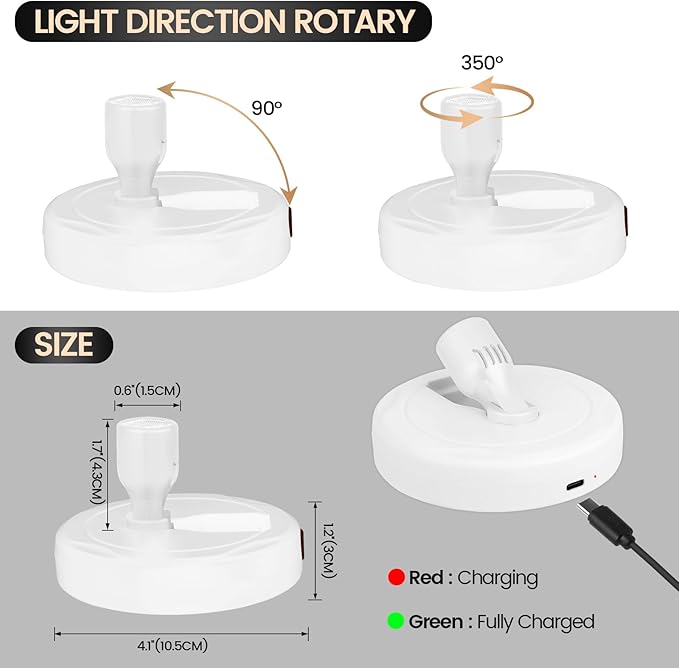 Cordless Spotlight Battery Powered, Plant Spot Light Indoor, Rechargeable Picture Lights with Remote, LED Accent Lighting, Dimmable Uplight for Tree Dartboard Decor Painting Art Photo