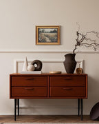 HUARCEY Gold Framed Vintage Wall Art for Living Room, Flowers Painting Prints Shelf Decor for Kitchen, Landscape Bedroom Wall Art, Christmas Gifts for Friends or Family (Flowers Path - 8"x10")