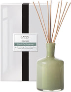 LAFCO New York Signature Reed Diffuser, Fresh Cut Gardenia - 15 oz - Up to 9 Months Fragrance Life - Reusable, Hand Blown Glass Vessel - Natural Wood Reeds - Made in The USA