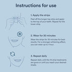 Auraglow Teeth Whitening Strips, Sensitive Whitening Strips, 14 Whitening Treatments, 8% Hydrogen Peroxide with Nano Hydroxyapatite (nHAp) to Reduce Sensitivity and Protect Enamel, 28 Strips, Mint