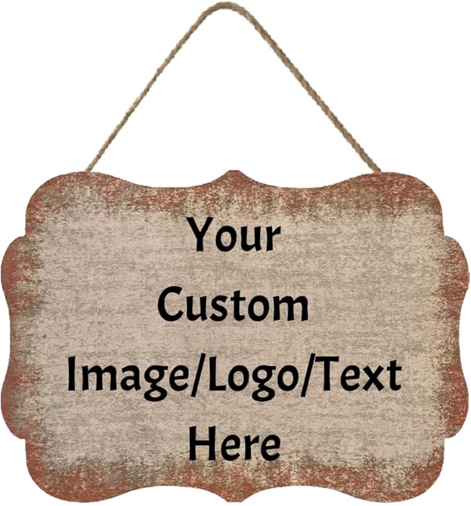 Personalized Custom Wooden Signs with Any Text Name for Home Door Man Cave Bar Family Farmhouse Decorative Home Kitchen Rustic Wall Decor