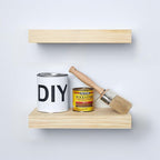 Homeforia Wood Floating Shelf 12 inch, High End Solid Natural Wood 12inch Floating Shelves for Wall Mounted, Unfinished Small Wooden Floating Shelves, Heavy Duty Bracket, 12 X 6.5 X 1.75 in, Set of 4