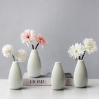 Modern Small Flower Vases 8 Pack - Ceramic, White