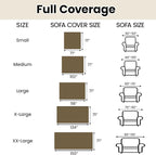 Couch Cover for 2 Cushion Couch Stretch Chenille Loveseat Covers Stylish Solid Khaki Sofa Covers for Living Room Furniture Protector Washable Recliner Armchair Couch Slipcover, 71"x102"