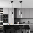 Modern Light Fixture Kitchen Island Pendant Light Dimmable LED Black Pendant Lights Mini Crystal Pendant Lighting for Bedroom Dining Room Living Room（2-Light ）