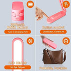 LED Desk Lamp for Office Home & Battery Operated Lamp Rechargeable Lamp Foldable & Portable Light, LED Desk Light Strip, 3 Brightness Dimmable Small Desk Lamp Wireless Reading Lamp