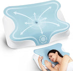 ALLJOY Cervical Pillow for Neck Shoulder, Ergonomic Side Sleeper Pillow for Pain Relief, Cooling Odorless Memory Foam Pillows for Deep Sleep, Neck Support Pillow for Back Stomach Sleepers, Blue