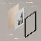 SIGNWIN Framed Black & White Saguaro Southwest Desert Tropical Cactus Wall Art, Set of 4 Floral Botanical Wall Decor Prints, Nature Wilderness Wall Décor for Living Room, Bedroom - 11"x14" Black