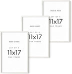 HAUS AND HUES Standalone White Oak Frame Set of 3-11x17
