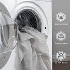 MIYE Pleated Waffle Weave Bed Skirt, Tailored Dust Ruffle 18 Inch Drop Easy Fit, Machine Washable (Light Grey, Full - 18" Drop)