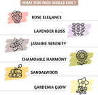 Folkulture Incense Sticks with Incense Holder | Set of 6 (120) Organic Fall Insence-Sticks with 45 Mins Burn Time | Non Toxic Sandalwood Incense | Fall Scents or Rose & Lavender Inscents for Home