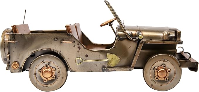 YCHTEWY-Iron Classic Car Model Collectible Vehicle, Metal Truck Christmas Decor, Unique Blend of Vintage, Rustic, Farmhouse Truck for Table Top Decoration (A)