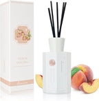 Reed Diffuser Set, Peach Oolong Scented Oil Diffuser, 6.76 fl oz (200 ml) Home Fragrance Diffuser with Reed Sticks, Air Fresheners for Home, Bathroom Shelf Decor