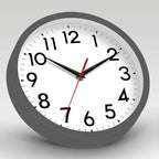 Wall Clock Small Analog 8 Inch Silent Non Ticking Battery Operated Modern Simple Decorative for Kitchen Office Bedroom Bathroom Living Room(Gray)