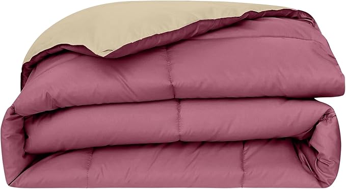 Modern Threads Down Alternative Reversible Comforter Red/Beige King